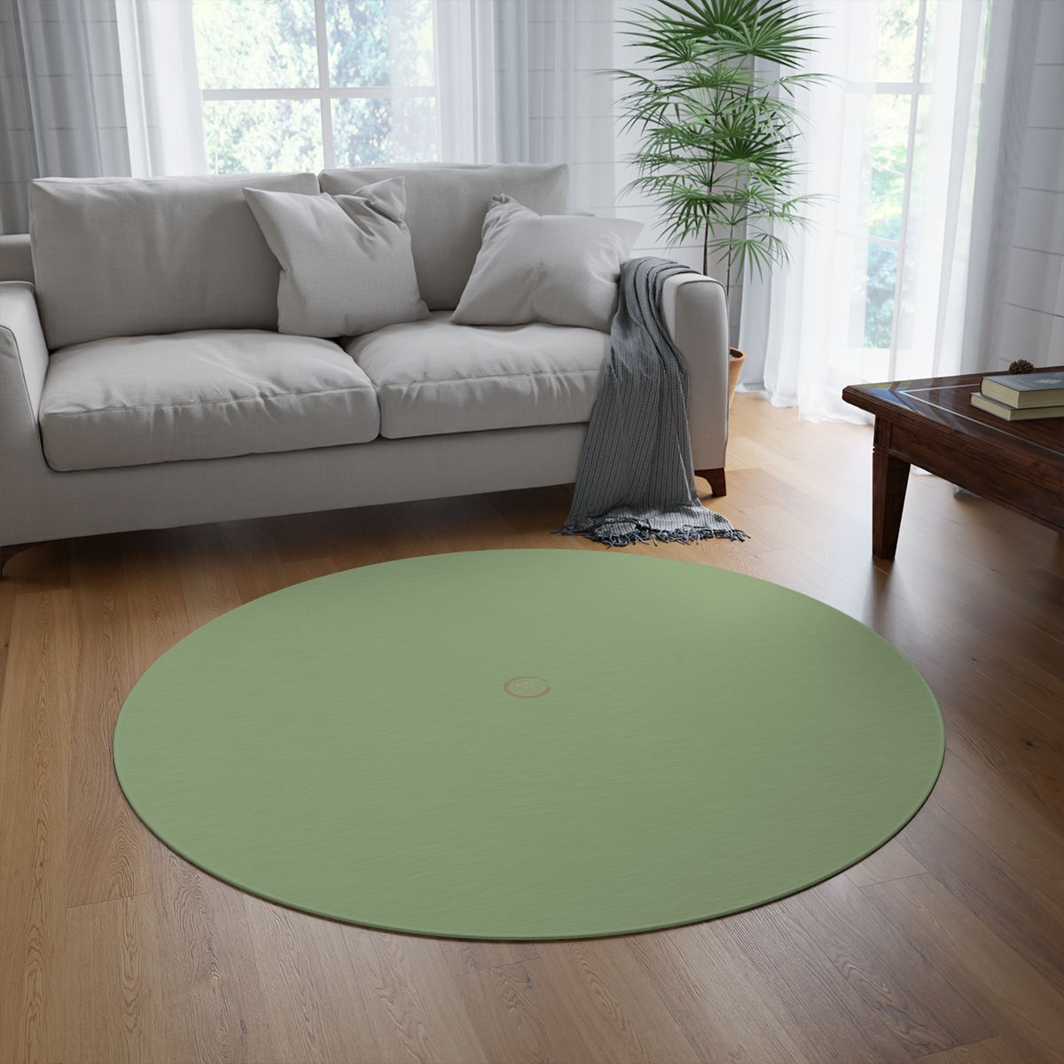 Round Rug by Agatha - Night Green