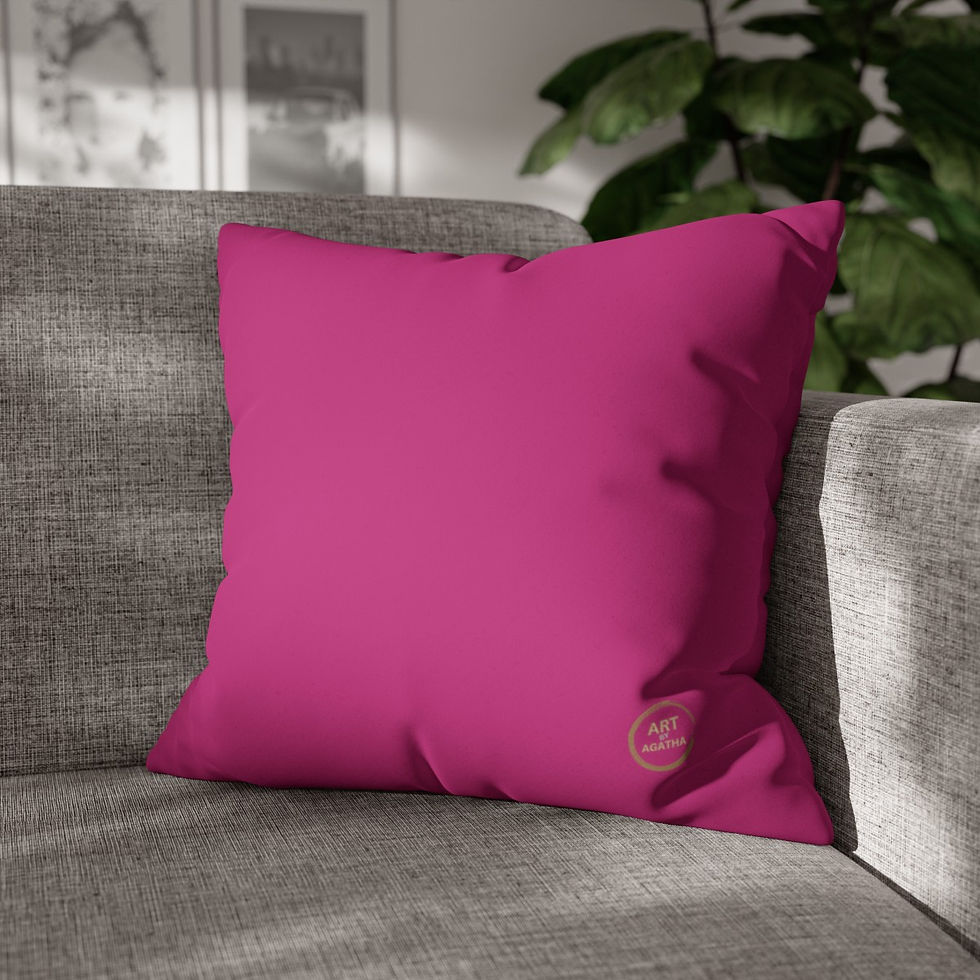 Thumbnail: Square Pillowcase by Agatha - Strong Pink