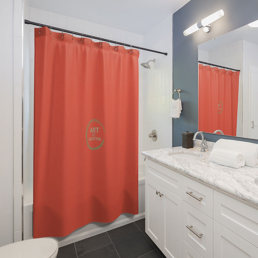 Thumbnail: Shower Curtains by Agatha - Red Orange