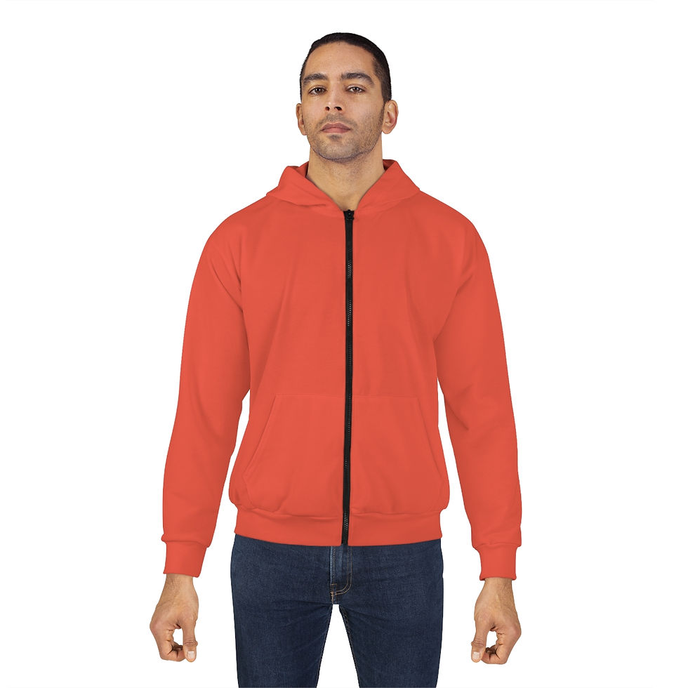 Thumbnail: Zip Hoodie by Agatha - Red Orange