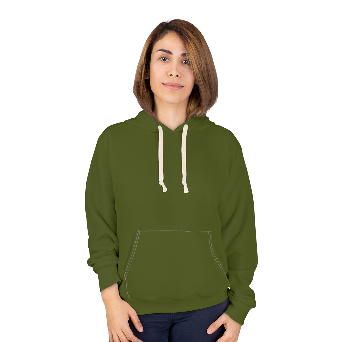 Hoodie by Agatha - Moss Green