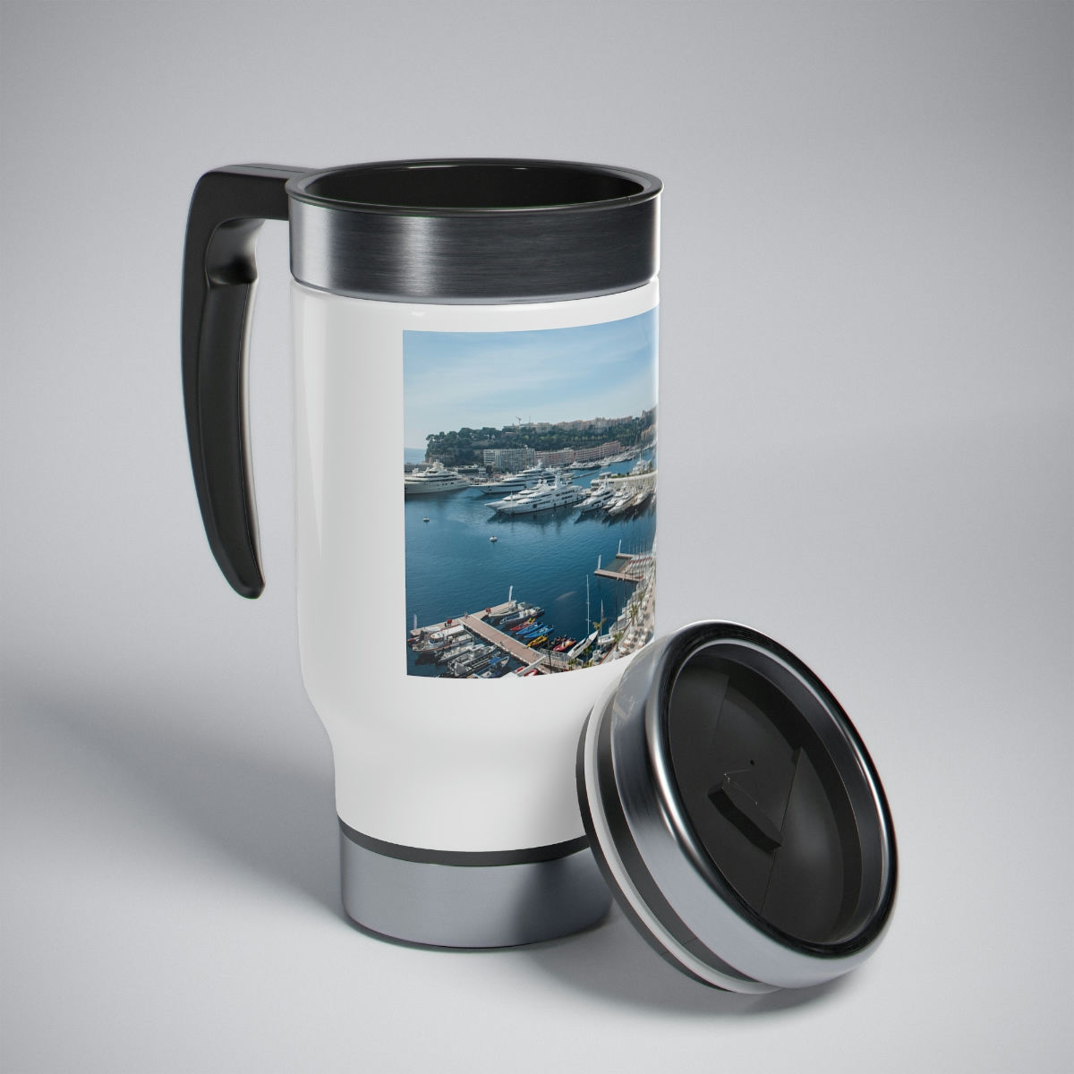 Stainless Steel Travel Mug with Handle - Monaco Yachting by Monaco-Life