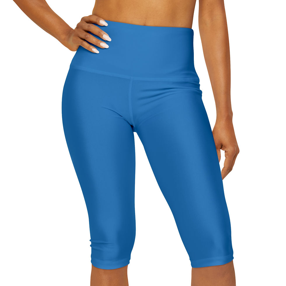 Yoga Capri Leggings by Agatha - Ciel Blue