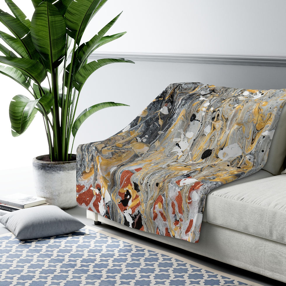 Thumbnail: Sherpa Fleece Blanket by Agatha - Metallic Strength