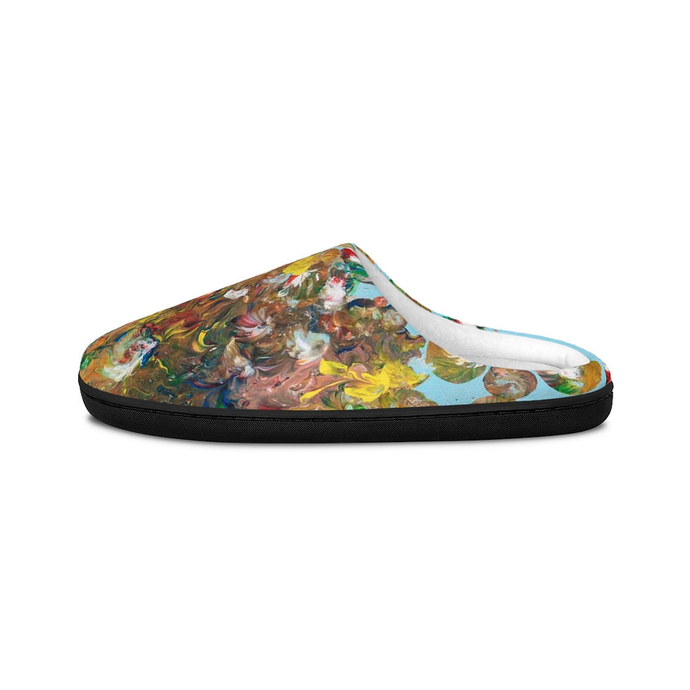 Thumbnail: Indoor Slippers by Agatha - Fancy Flowers Blue