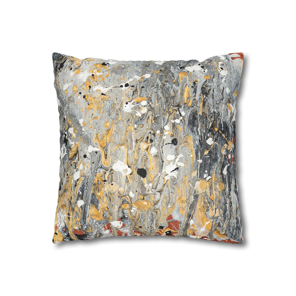 Thumbnail: Square Pillowcase by Agatha - Metallic Strength