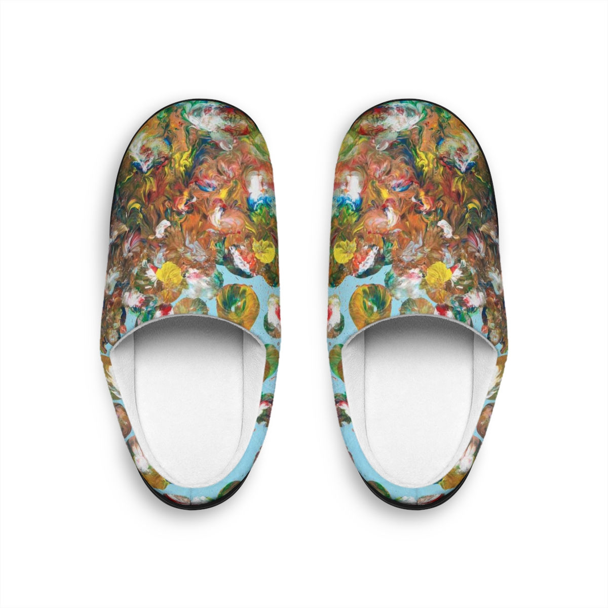 Indoor Slippers by Agatha - Fancy Flowers Blue
