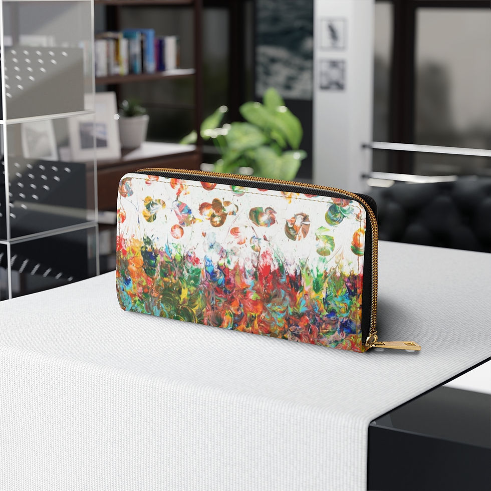 Thumbnail: Zipper Wallet by Agatha - Fancy Flowers III
