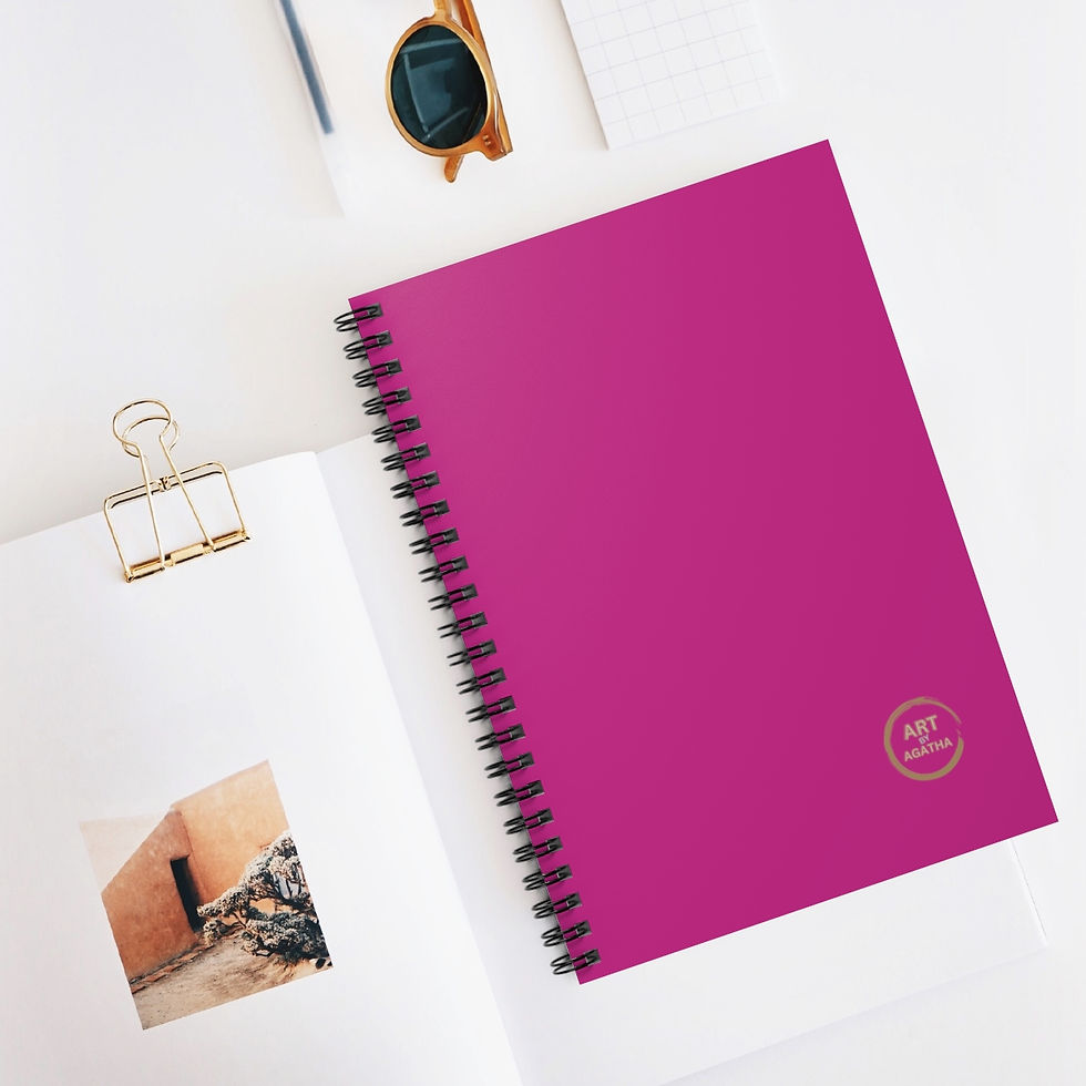 Thumbnail: Spiral Notebook - Ruled Line by Agatha - Strong Pink