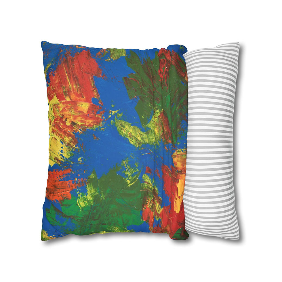 Miniaturbild: Square Pillowcase by Agatha - Blue Dream