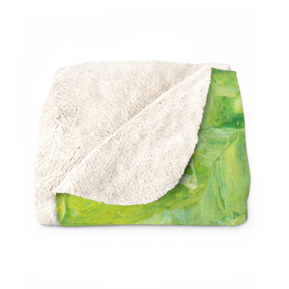 Miniaturbild: Sherpa Fleece Blanket by Agatha - Green Feelings
