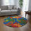 Thumbnail: Round Rug by Agatha - Blue Dream
