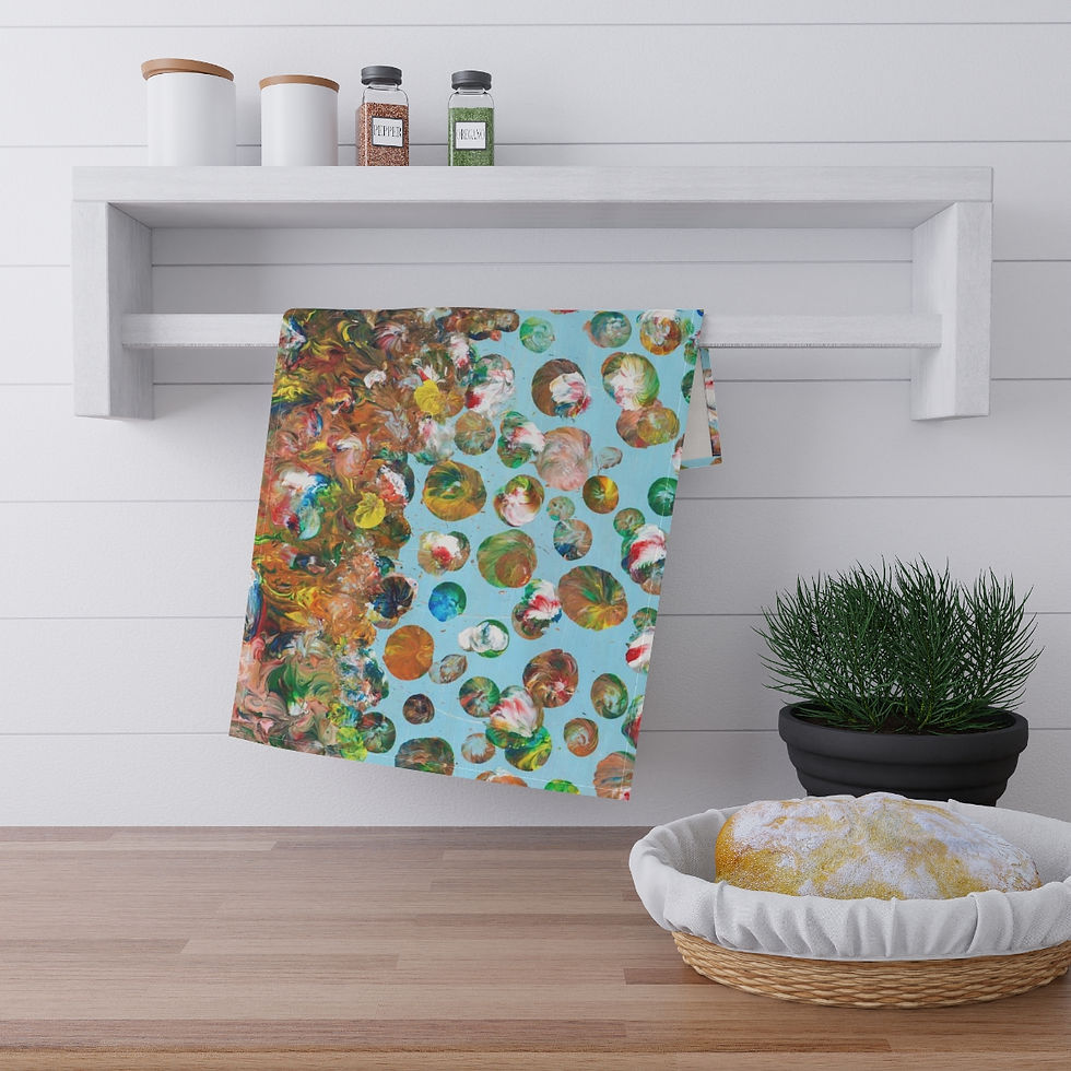 Miniaturbild: Kitchen Towel by Agatha - Fancy Flowers Blue