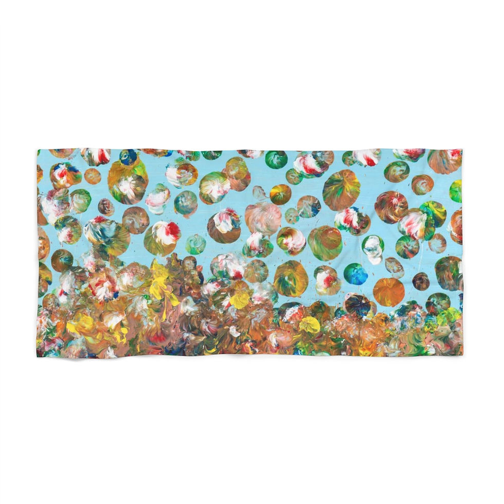 Miniaturbild: Beach Towel by Agatha - Fancy Flowers Blue
