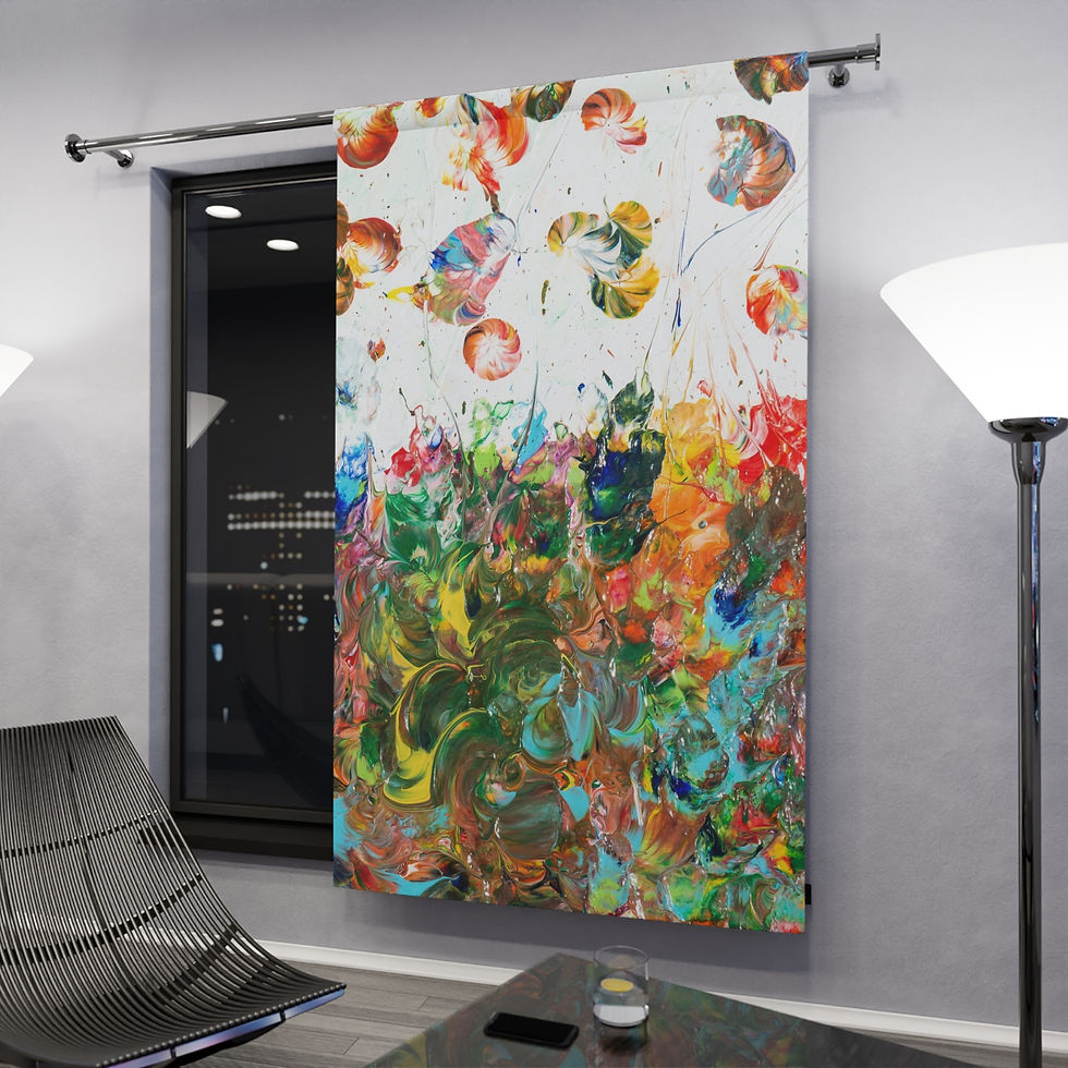 Thumbnail: Window Curtains (1 Piece) by Agatha - Fancy Flowers III