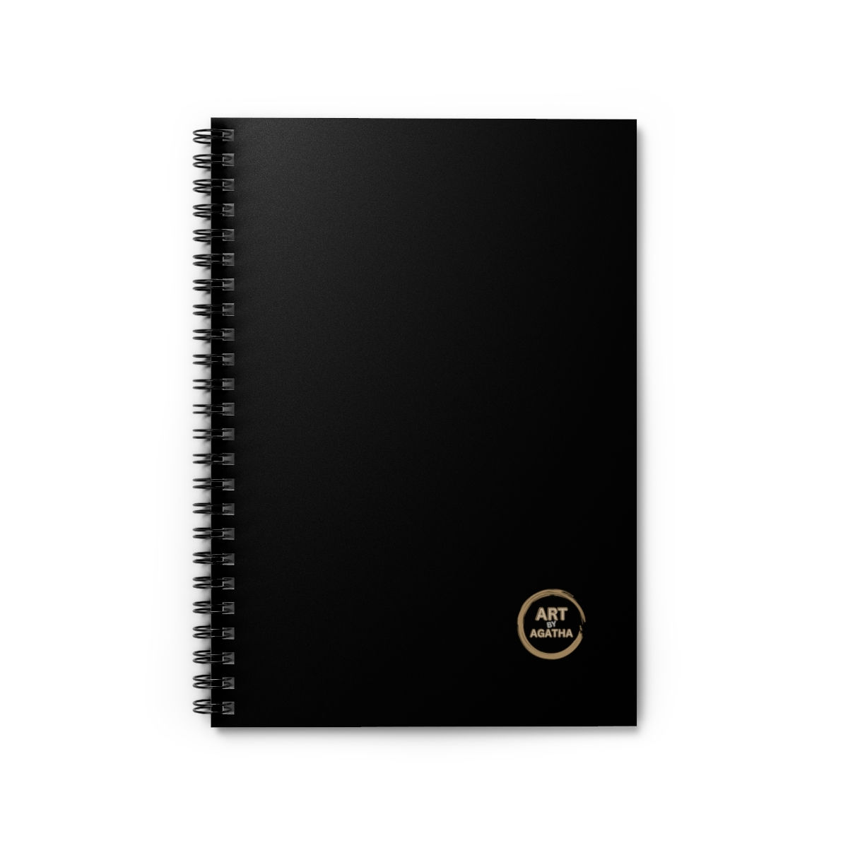 Spiral Notebook - Ruled Line by Agatha - Black