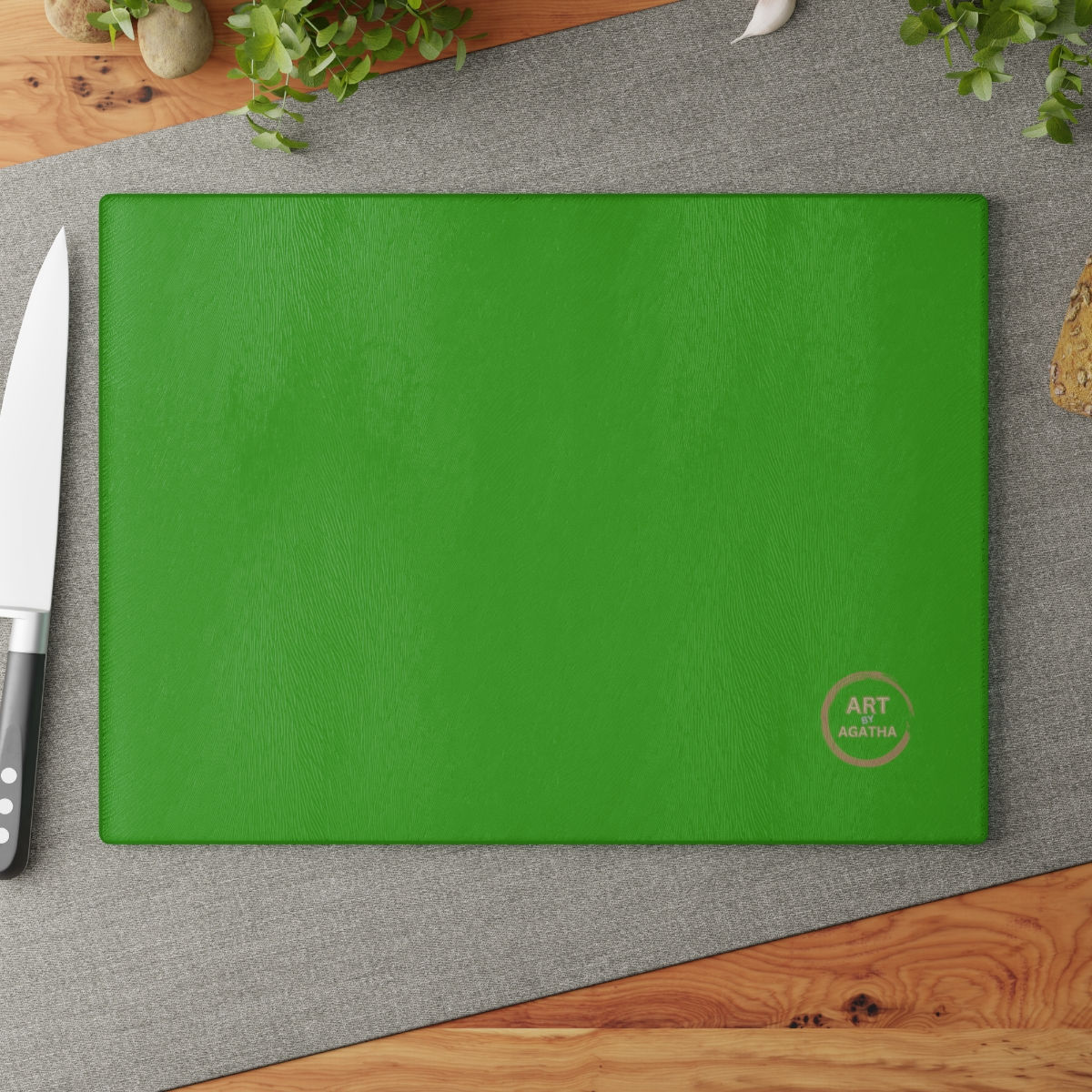 Glass Cutting Board by Agatha - Glow Green
