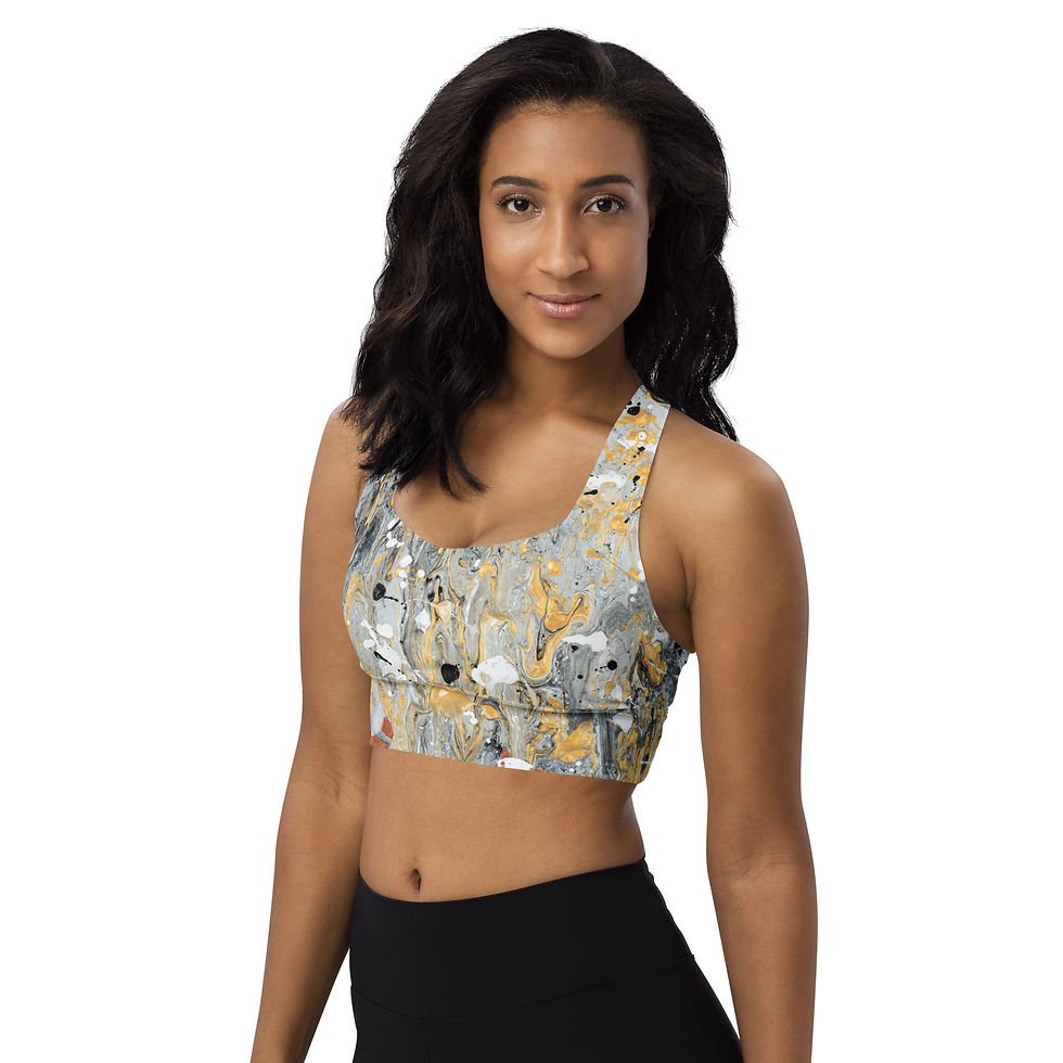 Thumbnail: Longline Sports Bra by Agatha - Metallic Strength