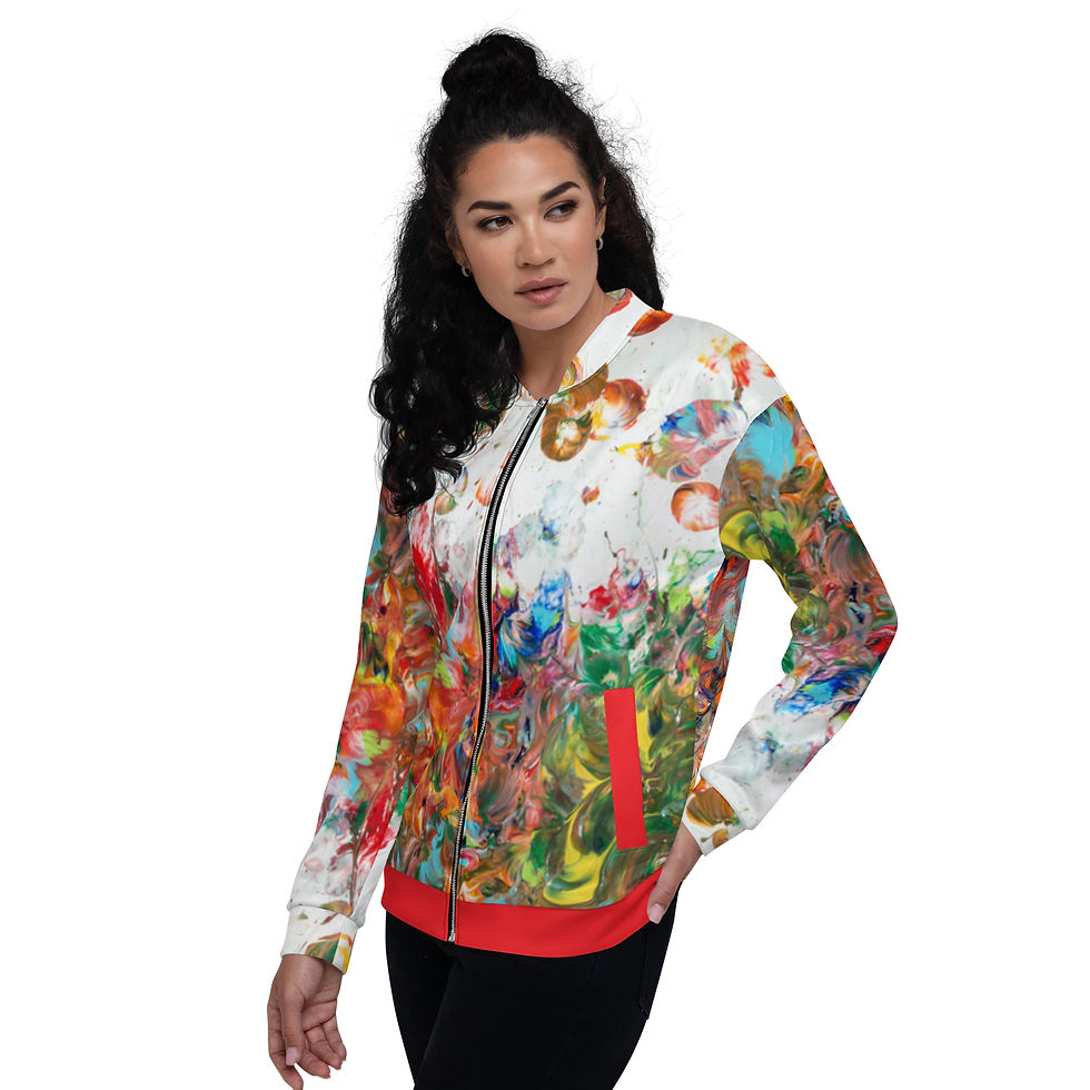 Thumbnail: Bomber Jacke by Agatha - Fancy Flowers III - Alizarinred