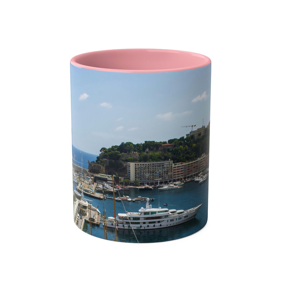Thumbnail: Two-Tone Coffee Mugs - Monaco Port Hercule by Monaco - Life 11oz