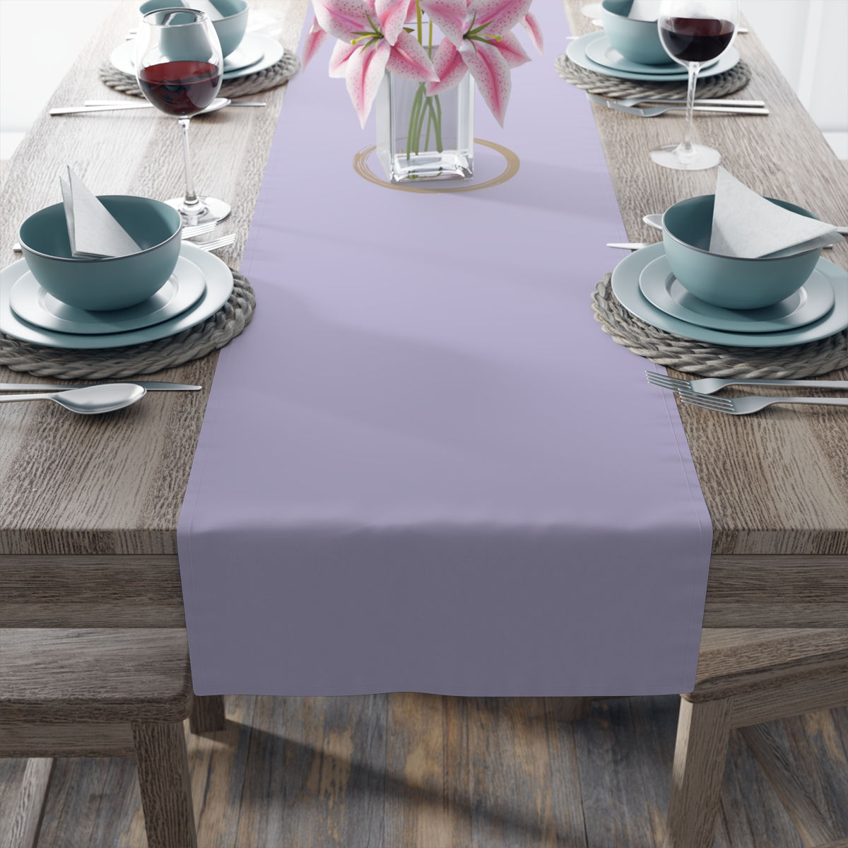 Table Runner (Cotton, Poly) by Agatha - Lilac