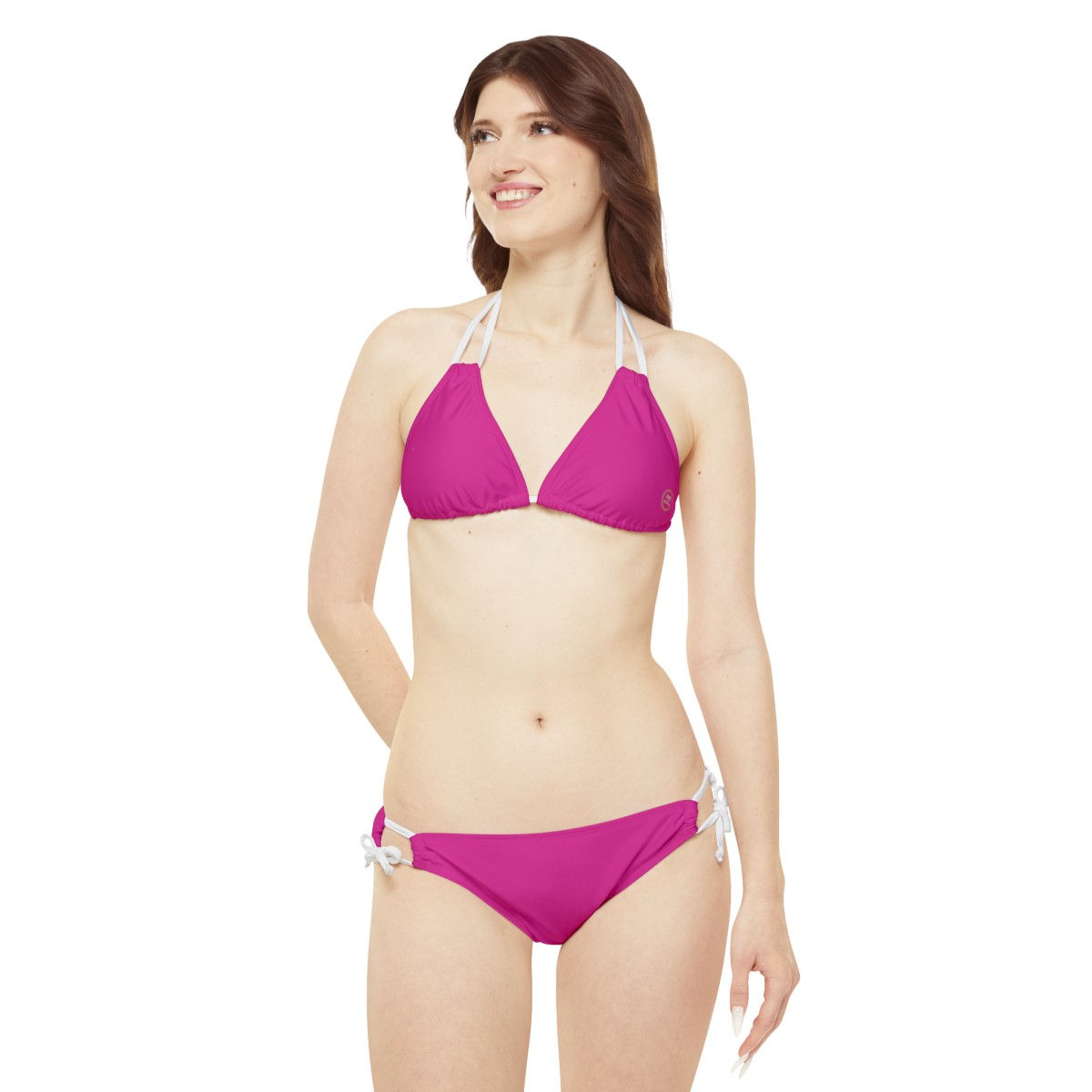 Strappy Bikini Set by Agatha - Strong Pink