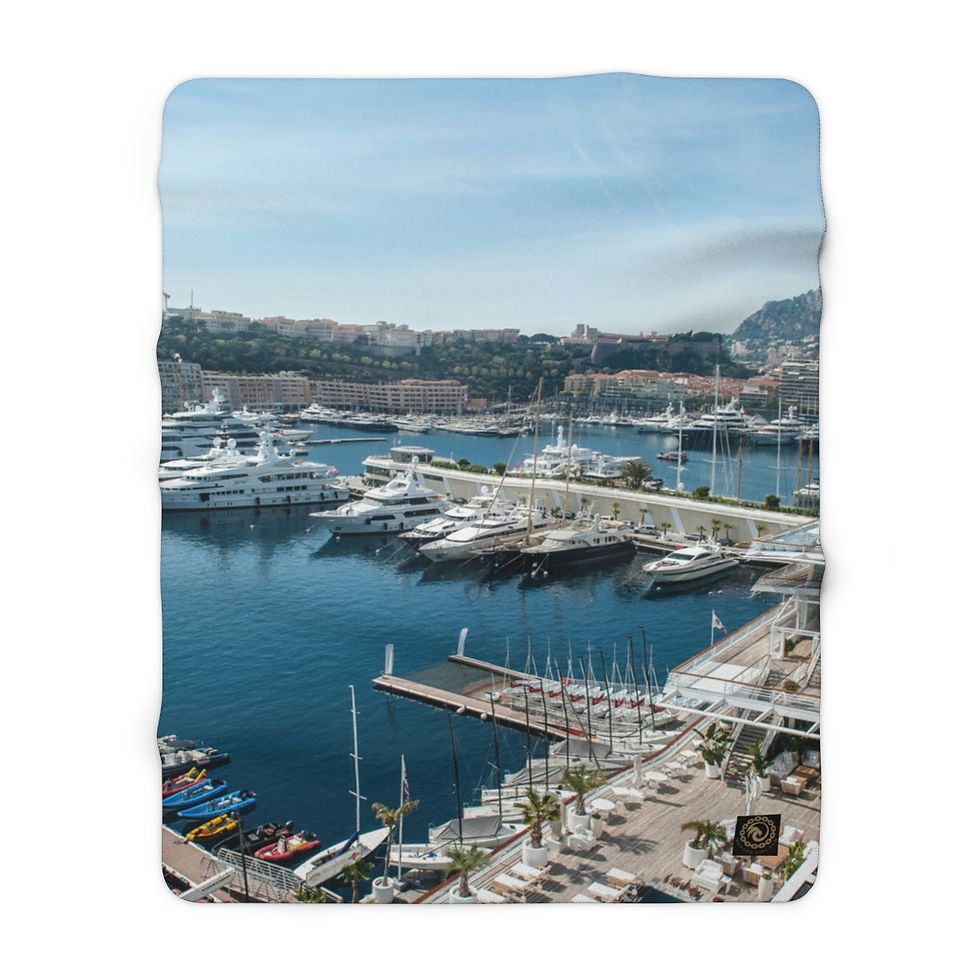 Thumbnail: Sherpa Fleece Blanket Yachting Monaco by Monaco - Life