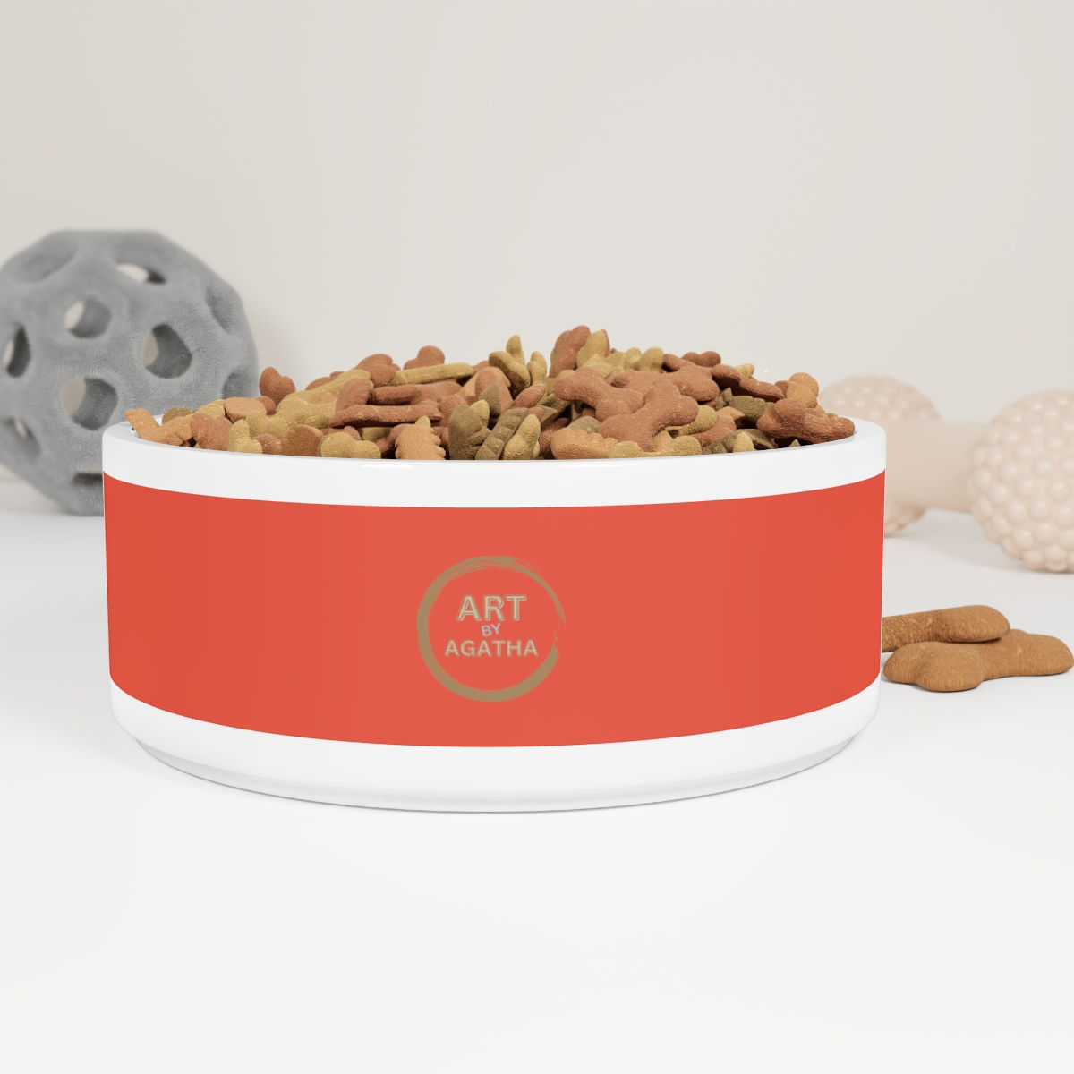 Pet Bowl by Agatha - Red Orange