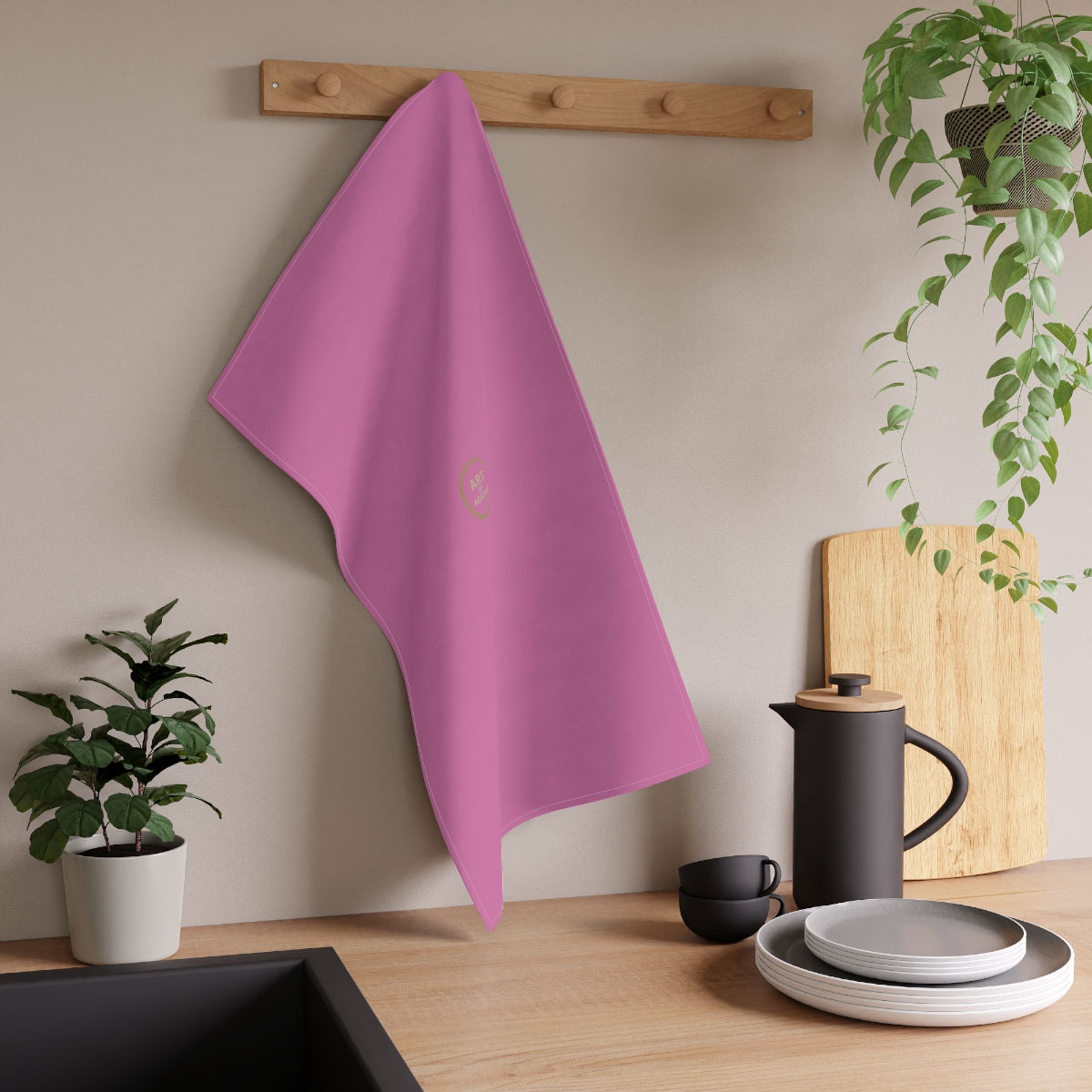 Kitchen Towel by Agatha - Light Pink