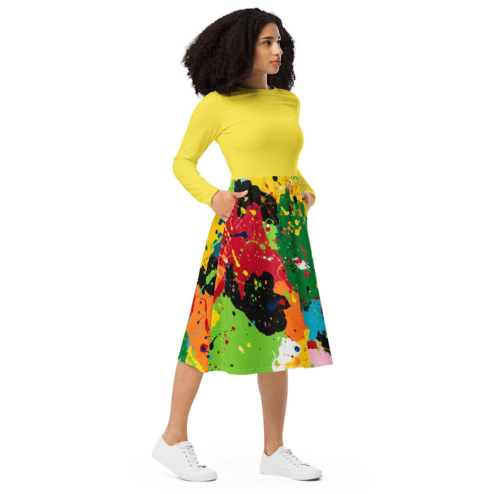Miniaturbild: Midi Dress by Agatha - Colour Explosion - Light Yellow
