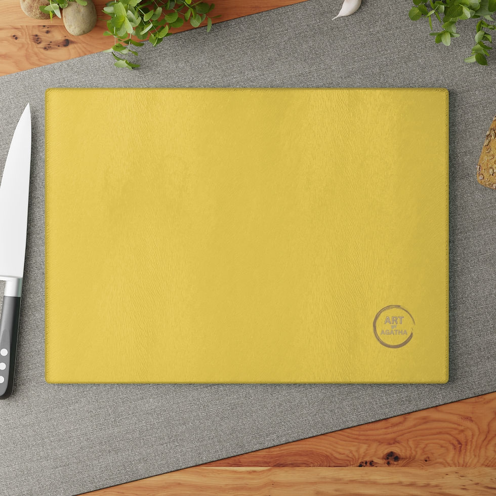 Miniaturbild: Glass Cutting Board by Agatha - Sun Yellow