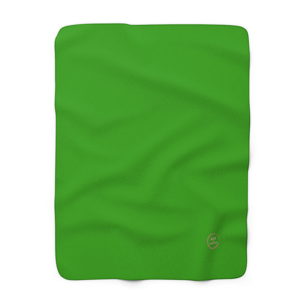 Thumbnail: Sherpa Fleece Blanket by Agatha - Glow Green