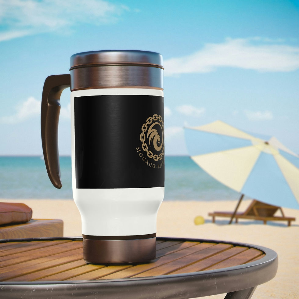 Thumbnail: Stainless Steel Travel Mug with Handle - by Monaco-Life