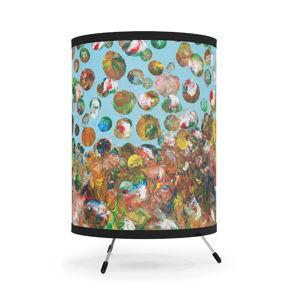 Thumbnail: Lamp by Agatha - Fancy Flowers Blue