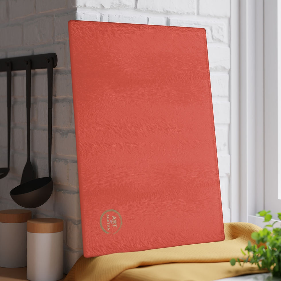 Thumbnail: Glass Cutting Board by Agatha - Red Orange