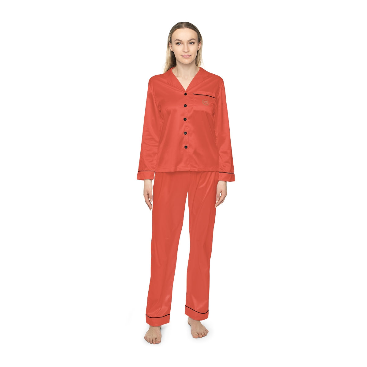 Pajamas White by Agatha - Red Orange