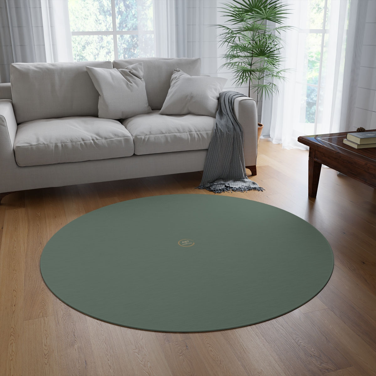 Round Rug by Agatha - Khaki