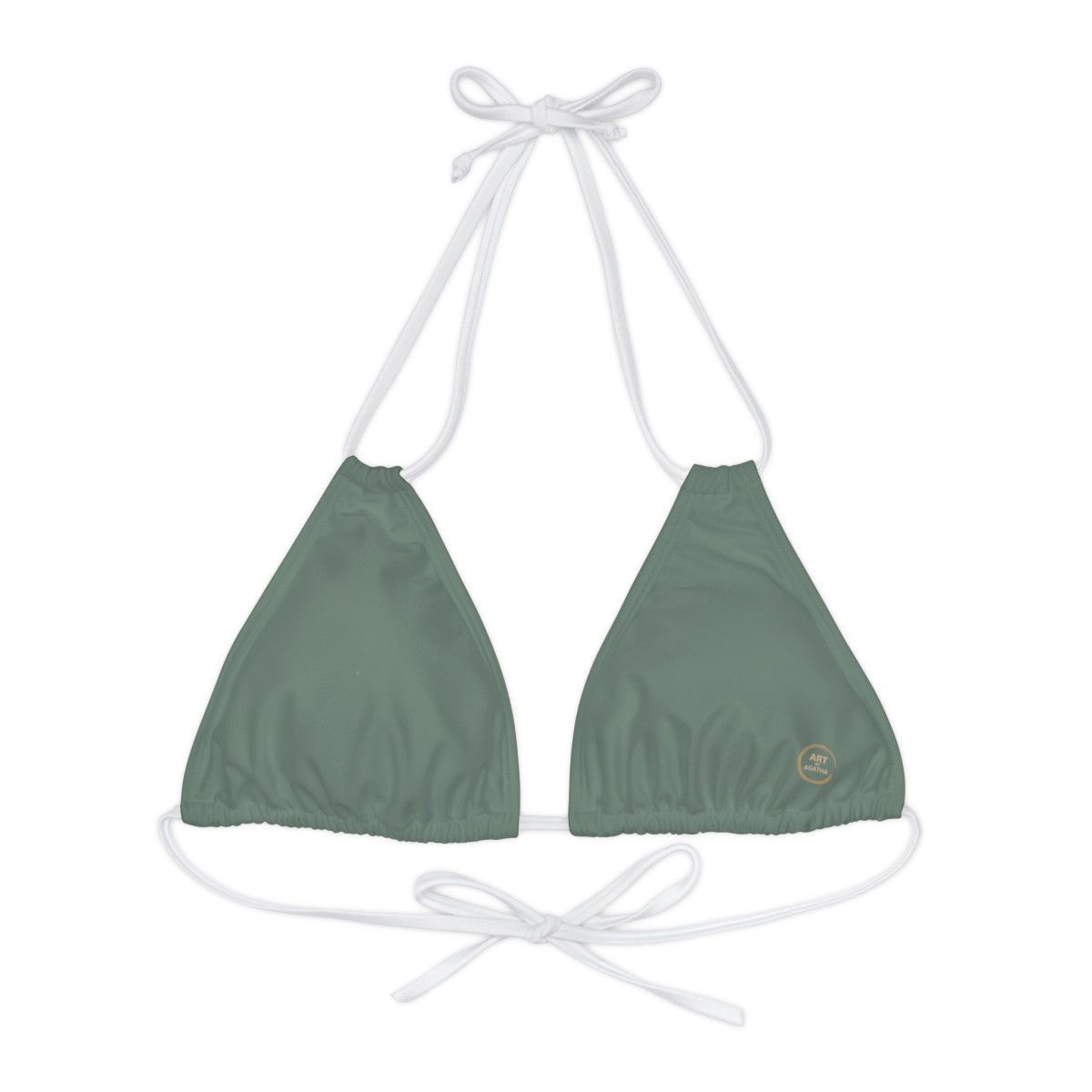 Strappy Triangle Bikini Top by Agatha - Khaki