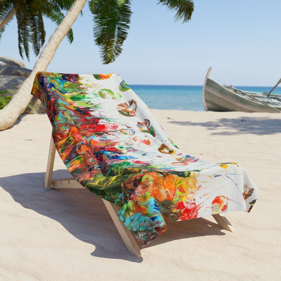 Miniaturbild: Beach Towel by Agatha - Fancy Flowers III