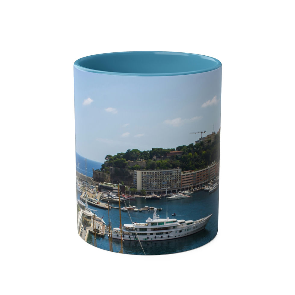 Thumbnail: Two-Tone Coffee Mugs - Monaco Port Hercule by Monaco - Life 11oz