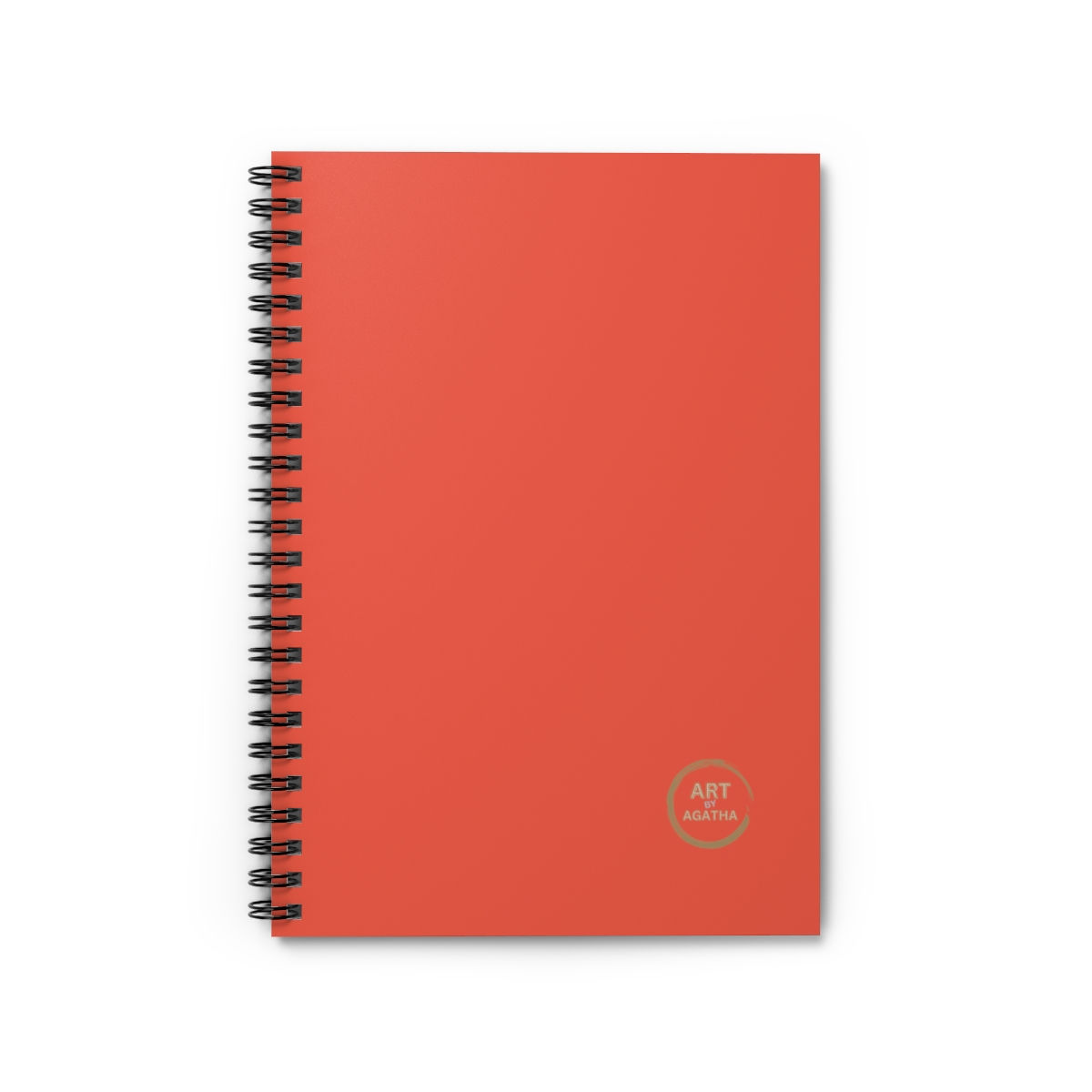 Spiral Notebook - Ruled Line by Agatha - Red Orange