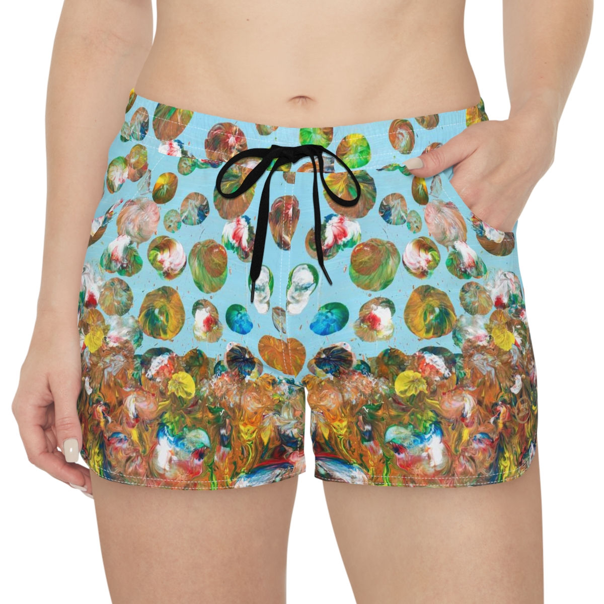 Short by Agatha - Fancy Flowers Blue