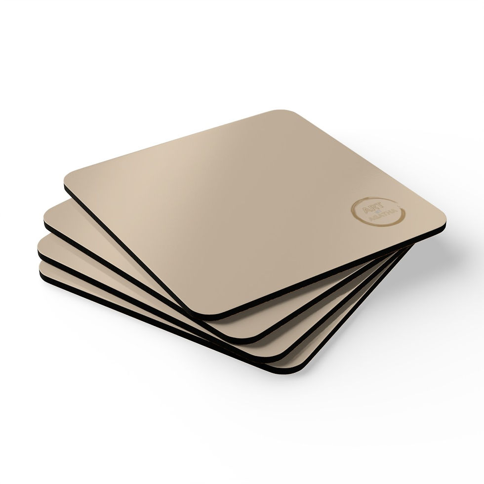 Thumbnail: Corkwood Coaster Set by Agatha - Creme