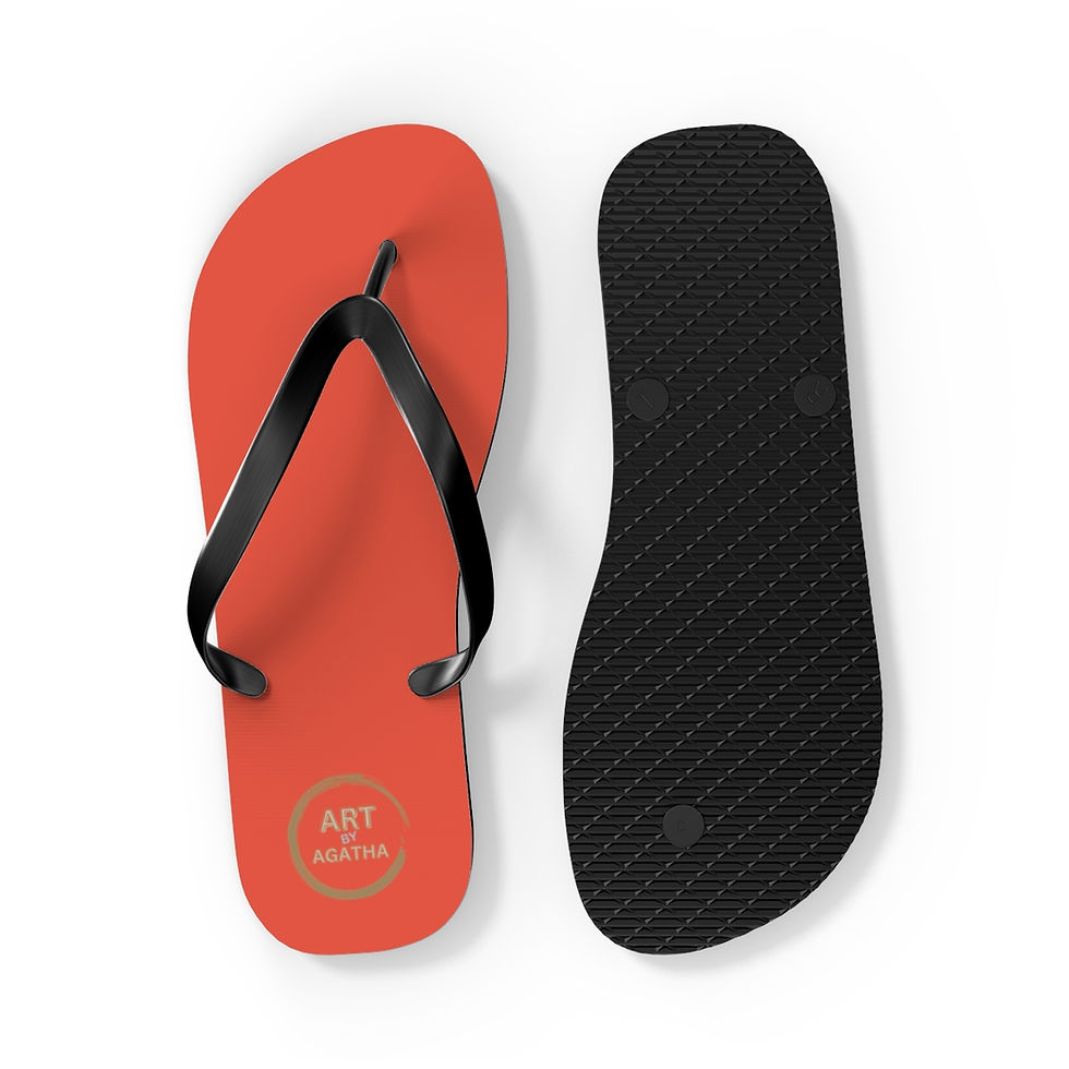 Thumbnail: Flip Flops by Agatha - Red Orange