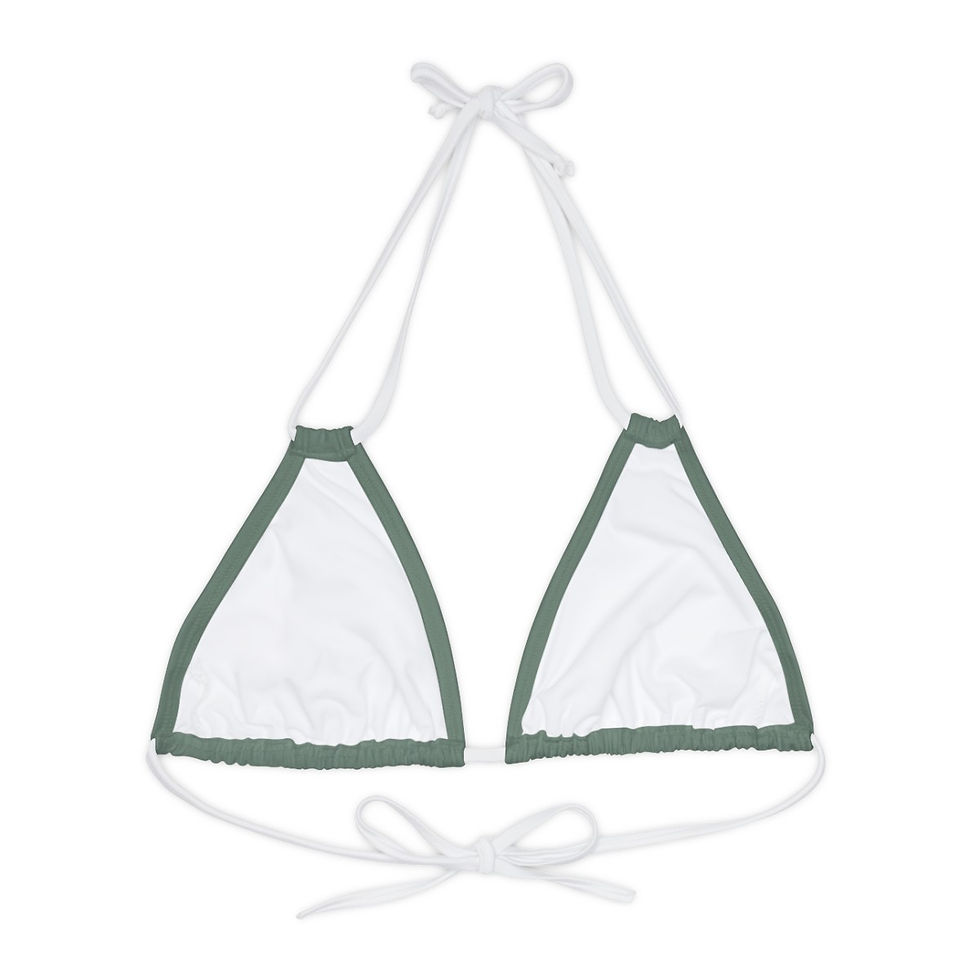 Thumbnail: Strappy Triangle Bikini Top by Agatha - Khaki