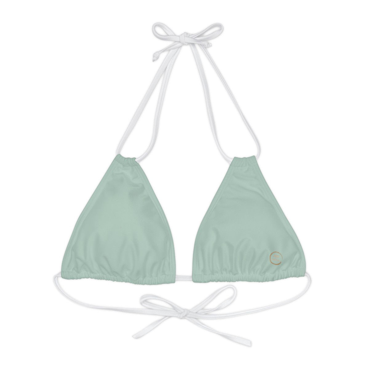 Strappy Triangle Bikini Top by Agatha - Light Mint