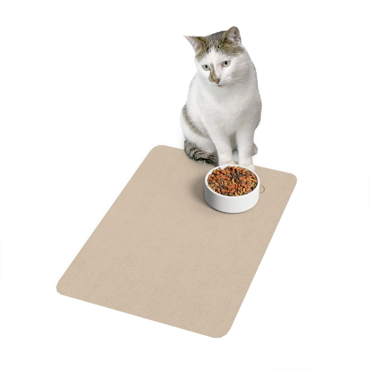 Pet Food Mat by Agatha - Creme