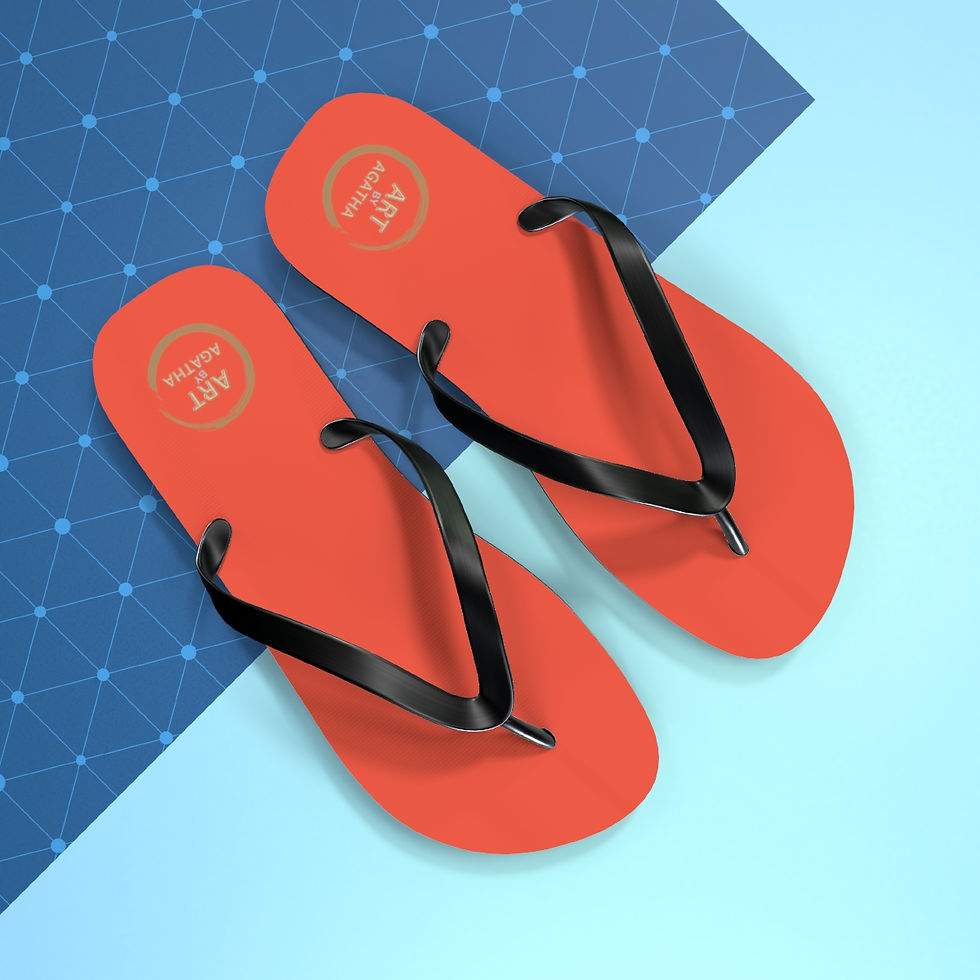 Thumbnail: Flip Flops by Agatha - Red Orange