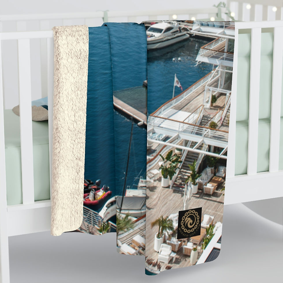 Thumbnail: Sherpa Fleece Blanket Yachting Monaco by Monaco - Life