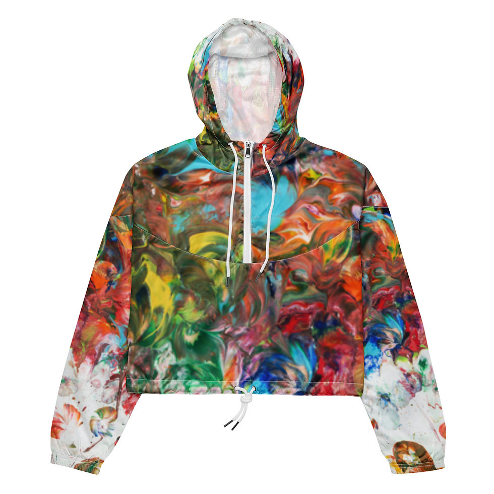Thumbnail: Cropped Windbreaker by Agatha - Fancy Flowers III